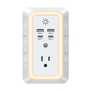 11 en 1 prise USB Extender parasurtenseur 1800 <span class=keywords><strong>Joules</strong></span> 7 AC Multi Plug 3 Side Swivel Power Strip Splitter - Product Image 1
