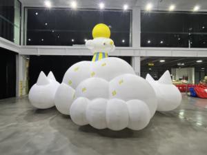 Chat nuage gonflable personnalisé pour la publicité, modèle de mascotte géante gonflable en forme de chat de dessin animé pour le thème du Pays des Merveilles d'Alice - Product Image 3