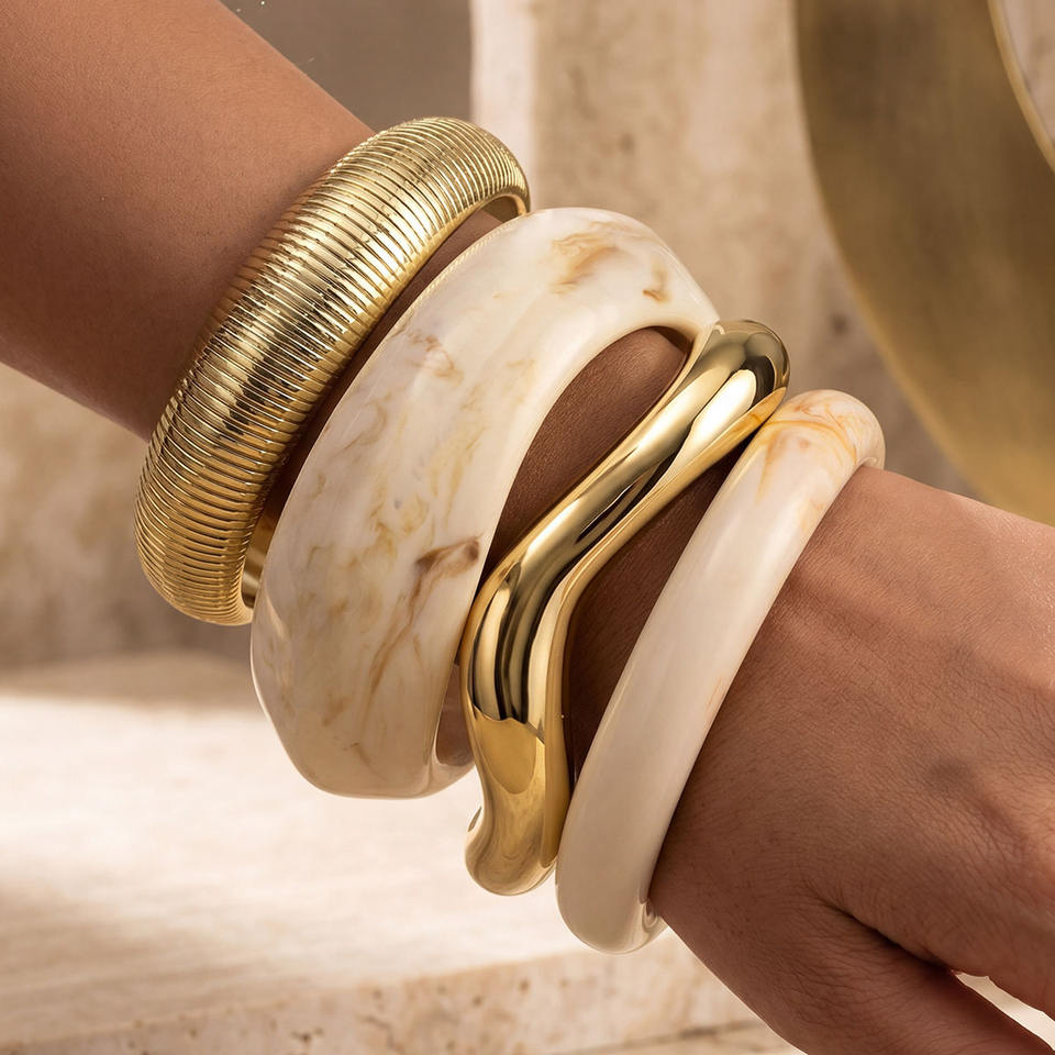 Factory Outlet Fashion Bracelets Colorfast 18k Gold Plated Bracelet ...