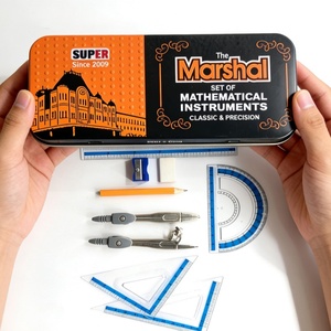 Practical Hot Sale 9-Piece School Stationery Set <b>Office</b> Math Gift for Kids with Metal Compasses and Geometry Pencil Set - Product Image 2