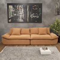 Wohnzimmer Superbreites Tiefes Stoffsofa Nordisches Modedesign Minimalistisches Weiches Komfortables Kompressions-Segelsofa