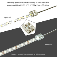 Nouvelle arrivée de connecteurs de ruban lumineux LED à visser breveté 8mm 10mm 2 broches pour bande LED COB