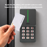 Clavier de contrôle d'accès autonome RFID étanche avec coque métallique IP65, PIN, DC12-24V, 2000 utilisateurs, vision nocturne, extérieur, bureau, OEM, CE, FCC