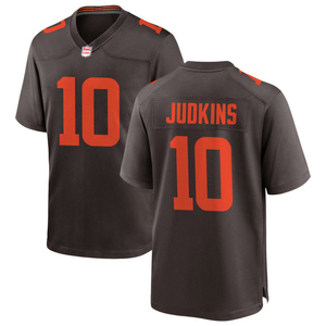 Maillots de football américain personnalisés Cleveland 2026 – Uniformes brodés pour jeunes, tenues de sport avec logos, marron - Product Image 6