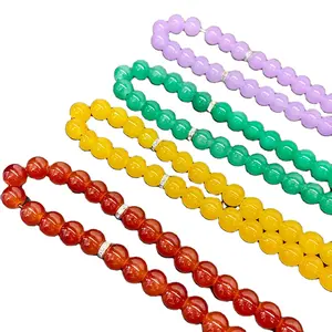 33pc 10mm cristallo agata vetro rosario perline islamico Tasbih braccialetto musulmano perline di preghiera per regalo