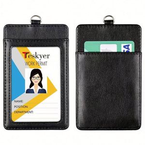 High Quality Personalized Leather Photocard <b>Holder</b> Business Pu <b>Card</b> <b>Holder</b> With Lanyard - Product Image 3