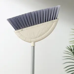 Hot Selling Upright Broom And Dustpan Set With Long Handle PET Head Windproof For Indoor Home Cleaning