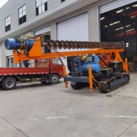 Machine de forage de pieux à haute puissance avec tarière longue pour chenilles, engin de forage de fondations pour le remblaiement du sol, machinerie de forage de pieux sur chenilles