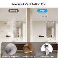 Ventilateur extracteur de cuisine silencieux de 8 pouces, ventilateur d'extraction en plastique pour toilettes et salles de bain, montage au plafond, sans lumière