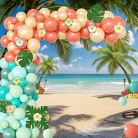 Geburtstag Hochzeit Party Farbige Dekoration Valentinstag Runde Anpassbare Bubble Beach Party Ballon-Bogen-Sets