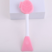 Brosse nettoyante exfoliante en silicone à long manche, élimine les cellules mortes accumulées, lisse la texture rugueuse et terne du visage