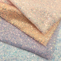 Conception populaire cristal Multi couleurs tissu broderie Sequin tissu sur mesure Sequin tissu pour déguisement