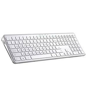 คีย์บอร์ด OEM แบบ Dual Mode Bluetooth Azerty รูปแบบภาษาฮังการีและโปรตุเกส คีย์บอร์ดไร้สายขนาดเต็มสำหรับคอมพิวเตอร์ - Product Image 1