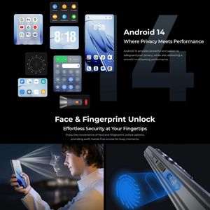 Versión global Oukitel WP52 5G Smartphone resistente 6,6 "HD + Pantalla 4GB + 256GB MTK Dimensity 6100 + Octa Core 6500mAh 48MP Cámara - Product Image 6