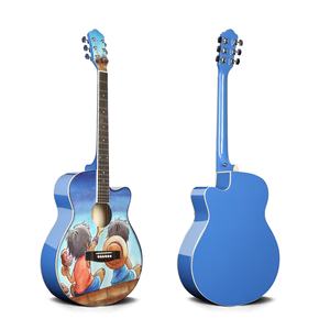 <span class=keywords><strong>Guitarra</strong></span> Acústica de <span class=keywords><strong>40</strong></span> Pulgadas con Patrón de Cartón de Fábrica China para Principiantes - Product Image 3