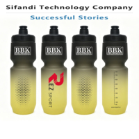 Bouteille d'eau portable de 750 ml sans bisphénol A, bouteille à boire compressible adaptée à diverses situations, logo personnalisable
