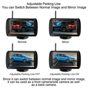 Sucker Cup 4.3 inch Wireless Screen with HD Night Vision License Plate Backup Camera For <b>Car</b> Suv - Product Image 4