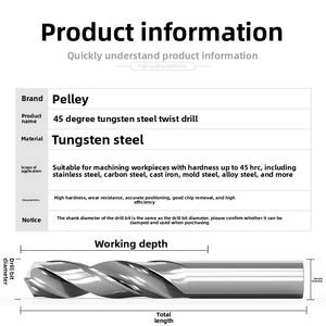 <span class=keywords><strong>Broca</strong></span> Helicoidal de Carburo Sólido de Alta Dureza BEILI HRC45 de 0.5-20 mm para Acero Inoxidable, Acero para Matrices y Perforación CNC - Product Image 5