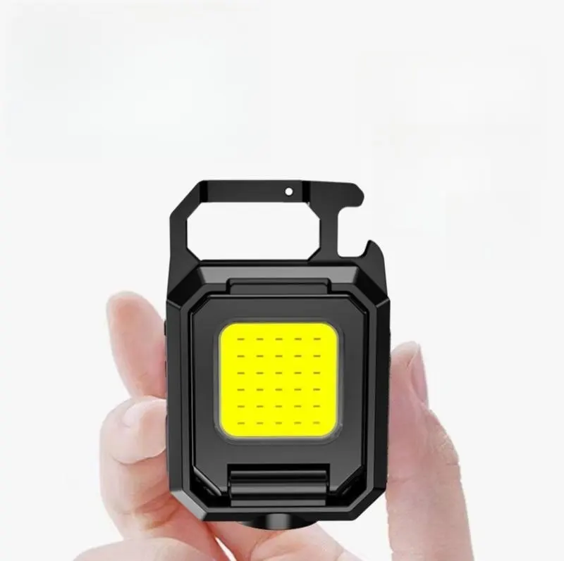 5 modes 1000 mah 20w rechargeable cob porte-clés lumière de travail 3 source de lumière lampe de poche de camping avec aimant et ouvre-bouteille