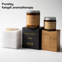 Lilin Aromaterapi Wangi Melati Putih dan Mint, Lilin Kedelai Tanpa Asap dalam Stoples Kaca Cokelat Bergaya Krim, Produk Terlaris Fangdi Cross-Border