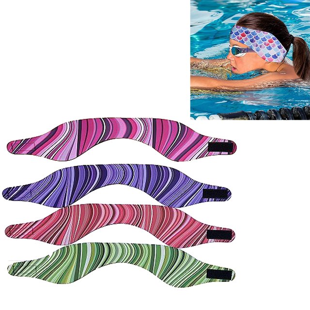 Custom Swimming Headbands  Adjustable Swimming Ear Protection Bands Cute Cartoon Waterproof Swim Headbands