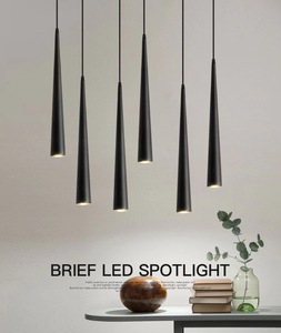 <span class=keywords><strong>Lampadario</strong></span> <span class=keywords><strong>a</strong></span> Tubo Lungo e Affusolato, Stile Nordico, per Ristorante, Bar, Tavolo, Soggiorno, Hotel, Linea Sospesa Personalizzata - Product Image 6