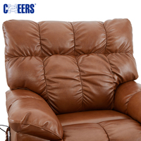 Fauteuil inclinable électrique moderne MANWAH CHEERS, pivotant à 360°, en cuir véritable, pour salon