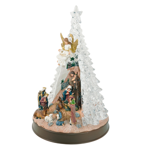 MELODY - Decoración Navideña Personalizable con Luces LED, Hecha a Mano, Árbol de Acrílico Musical, Pueblo Navideño <span class=keywords><strong>2026</strong></span>, Set de Natividad con Movimiento - Product Image 3