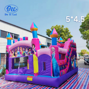 Tùy chỉnh qua biên giới Châu Âu và mỹ Inflatable trẻ em của công chúa trượt nhảy giường Inflatable lâu đài nhà máy - Product Image 5