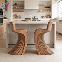 Tabouret de bar haut moderne en bois massif, durable et écologique, idéal pour la maison, le bureau, la cuisine, l'appartement et le salon