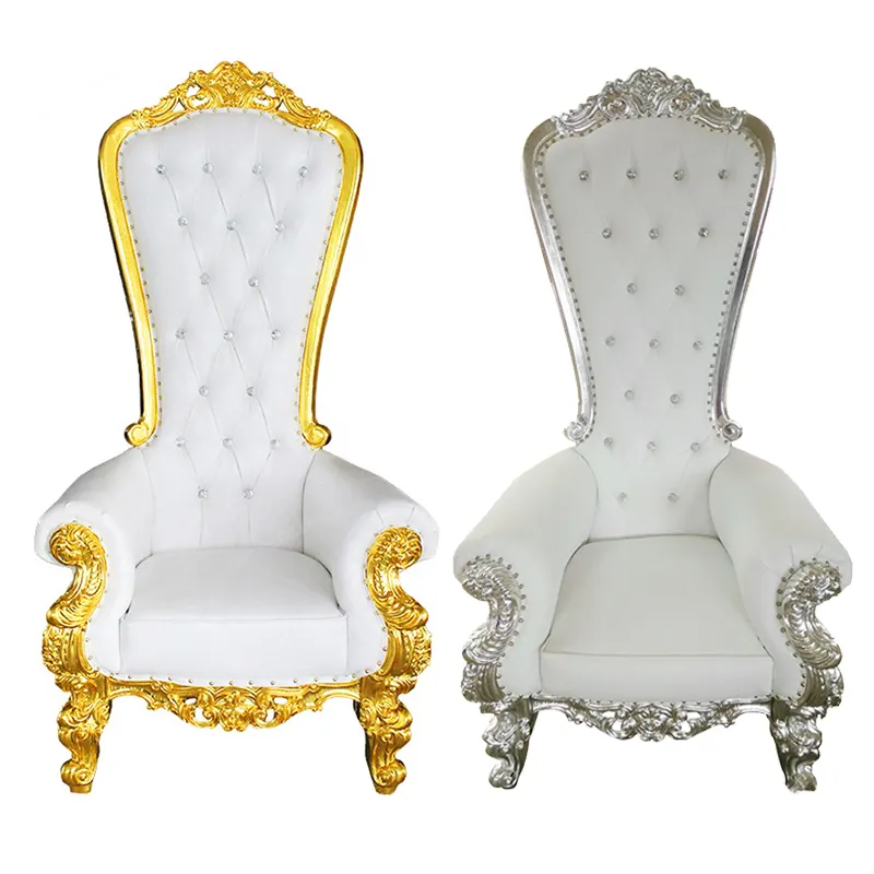 Großhandel Hochzeit Event Thron Royal Stühle hochwertige Hochzeit hohe Rückenlehne King Wedding Chair