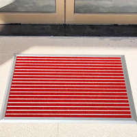 Tapis d'entrée commercial intérieur en aluminium RUIJUN, vente directe usine, motif géométrique moderne antidérapant, caoutchouc anodisé fin