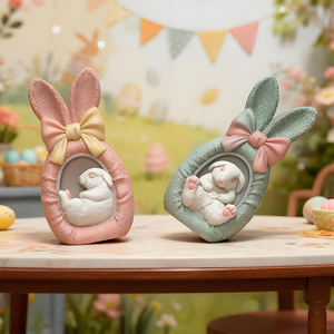 DM1291 3D lapin de pâques Silicone bougie moule mignon lapin aromathérapie gypse ciment béton résine moule <span class=keywords><strong>pour</strong></span> la décoration de bureau - Product Image 6