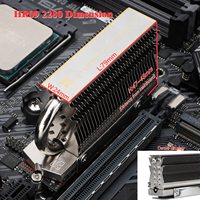 Ventilateurs de refroidissement PC à vitesse variable 6W Yuanyang avec dissipateur thermique en aluminium double face, roulement à billes, caloduc et coussin thermique en silicone pour SSD M.2