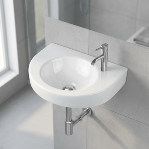 Lavabo de Pared Rectangular de Cerámica Moderno y Pequeño en Oferta, con Garantía de 4 Años, para Uso en Hospitales y Centros Comerciales - Product Image 3