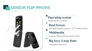 YING TAI <span class=keywords><strong>โทร</strong></span>ศัพท์สองหน้าจอราคาถูกสำหรับชายชราปุ่มกด SOS ผู้สูงอายุ<span class=keywords><strong>โทร</strong></span>ศัพท์มือถือพลิก - Product Image 6