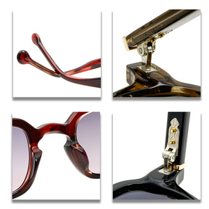 Gafas de Sol de Acetato de Alta Calidad para Viajes y Actividades al Aire Libre, para Hombre y Mujer, Lentes de Nailon con Rayas, Personalizadas por Fábrica China - Product Image 4