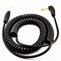Câble de microphone pour instrument électrique, guitare, 24AWG OFC, faible bruit, prise plaquée or 14 pouces, interrupteur silencieux mono, jack PVC 6,5 mm