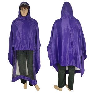 เสื้อกันฝนเด็กผู้หญิงแบบใหญ่ เสื้อคลุมกันฝนสำหรับขี่มอเตอร์ไซค์ ปอนโชคลุมกันฝนสำหรับสกู๊ตเตอร์ เดินป่า และกิจกรรมกลางแจ้ง - Product Image 3