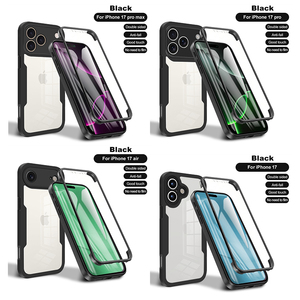 Custodia trasparente protettiva per schermo 360 Full Body per <span class=keywords><strong>iPhone</strong></span> 17 16 15 14 Pro Max / Pro / 17 Air/13 mini XS Max <span class=keywords><strong>XR</strong></span> 8 7 plus <span class=keywords><strong>Cover</strong></span> - Product Image 2