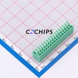 MX2EDGR-2.5-16P-GN01-Cu-A Plug-in Terminal Block Bent Lead Through Hole,P=2.5mm Board-to-Board / Socket Closed 1x16P 2.5mm Green - Product Image 2