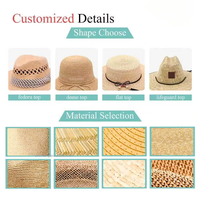 Gorra de Béisbol Elegante Personalizada de Yute y Rafia, Gorra de 6 Paneles con Logotipo Bordado, Gorra de Béisbol, Sombrero para el Sol