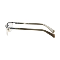 Montura Óptica Rectangular Personalizada de Acetato, Diseño Semi-Sin Montura, Patrón Geométrico, Montura de Gafas Clásica, Elegante y Ejecutiva