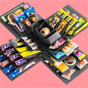 Boîte <span class=keywords><strong>surprise</strong></span> explosive, cadeau rose, fait main, anniversaire, mariage, <span class=keywords><strong>album</strong></span> <span class=keywords><strong>photo</strong></span> DIY noir, scrapbook, boîte d'emballage explosive - Product Image 2