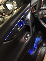 Iluminación LED interior mejorada SJC para modelos Nissan X-Trail 2014-2020 con iluminación ambiental activa dinámica de coche de 64 colores.