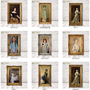 Khung Gỗ Baroque Cổ Điển Sang Trọng Tranh Trang Trí Màu Vàng Cổ Điển - Product Image 5