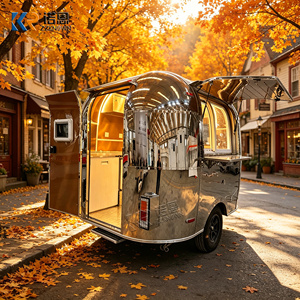 Remolque de Comida Comercial, Cocina Móvil Portátil de Alta Capacidad, Carrito para Café, Jugos y Té de Burbujas - Product Image 2