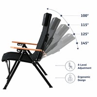 Chaise pliante de camping d'extérieur, portable, réglable, en alliage d'aluminium, dossier haut, chaise Sea-Dog, mobilier d'extérieur, style décontracté