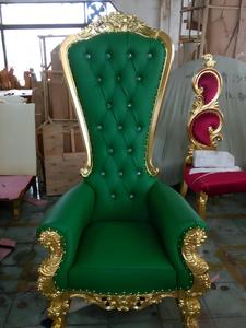Venta al por mayor de China de fábrica de oro de respaldo alto pedicura Rey reina trono <span class=keywords><strong>Silla</strong></span> de boda - Product Image 4