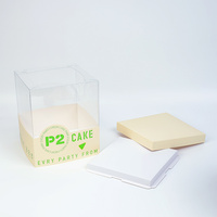 Boîte à gâteau en papier pour anniversaire, mariage, fête, logo personnalisé OEM, fenêtre en PET, qualité alimentaire, avec poignée pour l'emballage des cupcakes